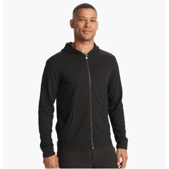 Vuori Performance Waffle Full Zip Hoodie Jacket 2.0 Black - Men's Size XXL 2XL - Picture 1 of 12